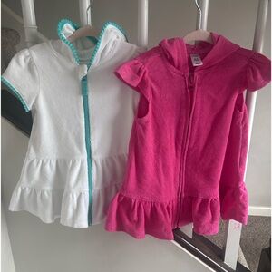 Bundle of two baby girls swim coverups